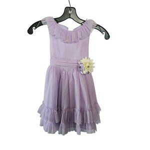Childs Lavender Polkadot Tulle Dress